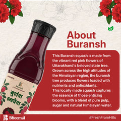 Himalayan Buransh Squash – 1L Pack Of 2| Refreshing (Rhododendron) Beverage