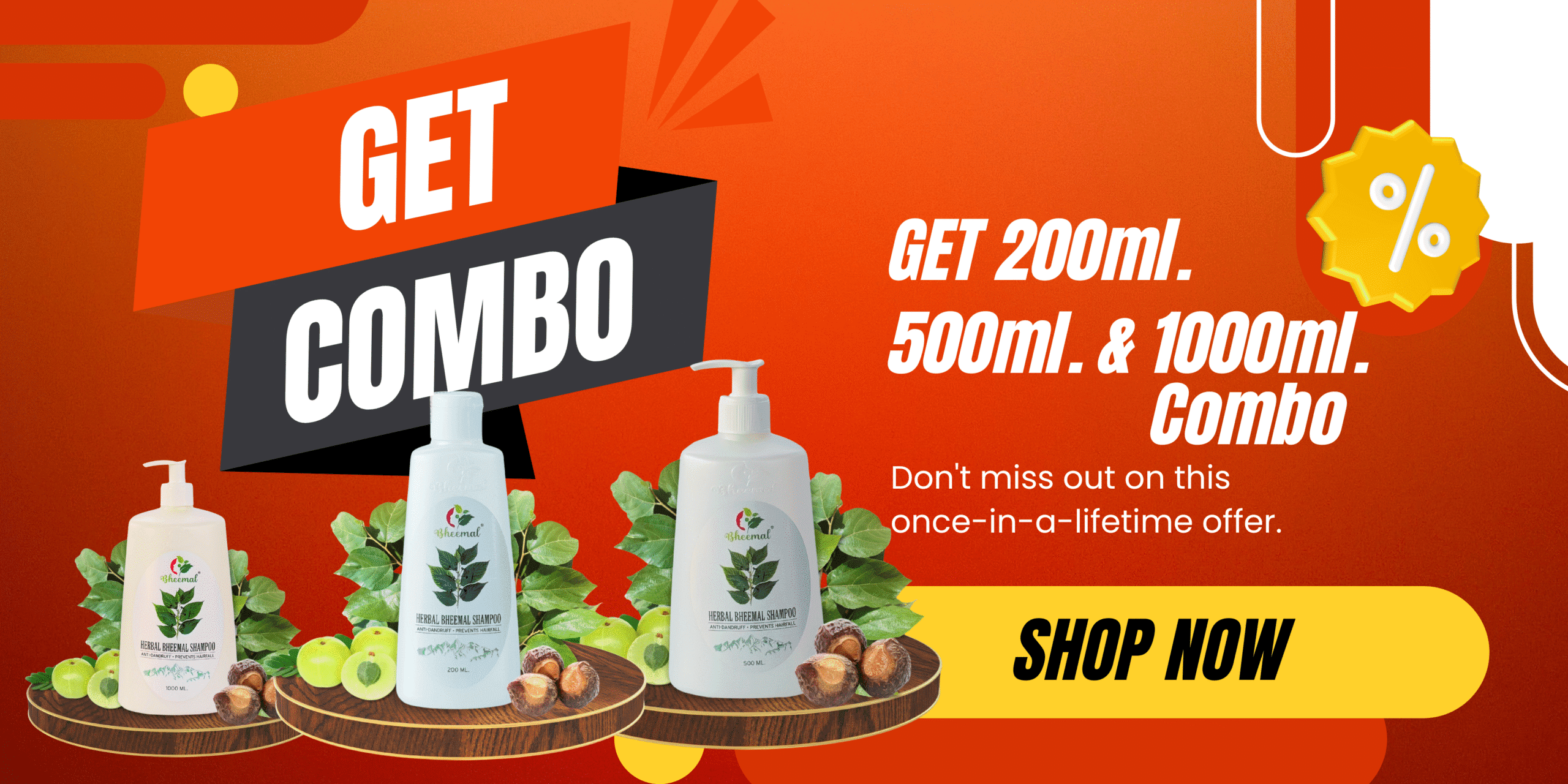 HOME orange and yellow modern flash sale banner landscape